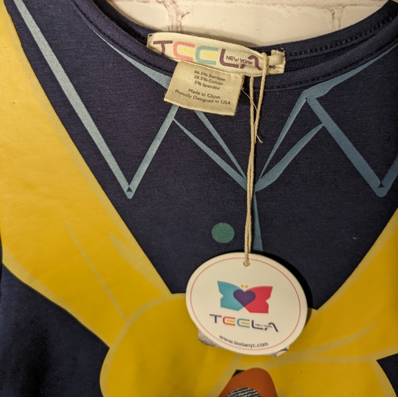 NWT TEELANYC "Sweater" Skater Drawstring Bamboo Cotton Dress Size 11/14 - Picture 8 of 12